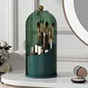 Makeup Brush Storage Rotation360Powder Brush Storage Container Dustproof Lipstick Eye Shadow Dresser Table Storage Rack 3