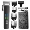 WAIKIL professional men's electric hair clipper LCD digital display trimmer USB rechargeable adjustable electric push shear 6