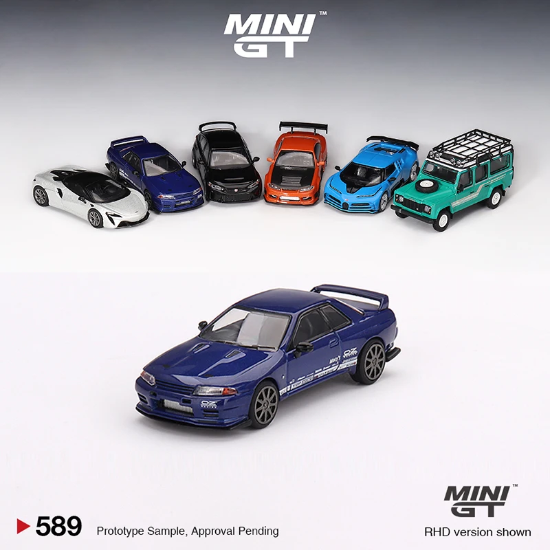 

Мини GT 1:64 модель автомобиля Skyline GT-R VR32 сплав литой под давлением металлический синий #589 RHD