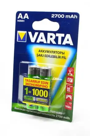 Аккумуляторы VARTA 5706 Ready 2 Use AA 2700mAh Bl2 | - Цена: 605,00 руб.