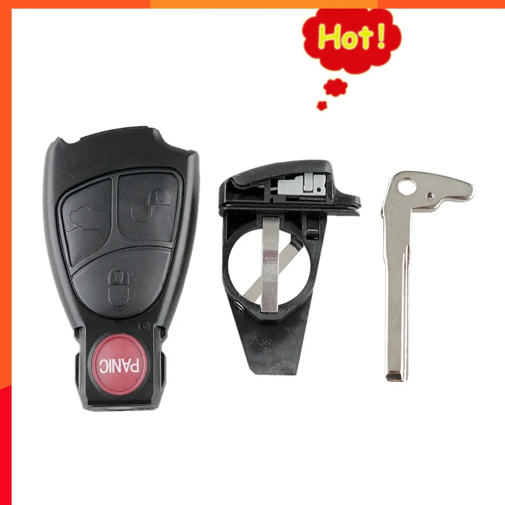 

2021 New Replacement Car Key Shell Case 3 Buttons Remote Keyless Smart Key Fob Case Shell ForMercedes Benz