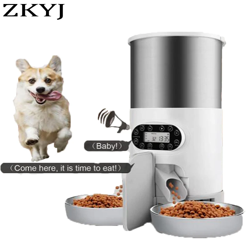 Iseebiz - Comedero automático para gatos, dispensador de comida para  mascotas de 3 litros, para perros de gatos medianos y grandes, 4 comidas,  grabadora de voz y temporizador, programable, control de porciones