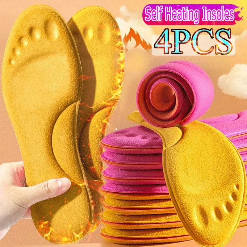 

Self Heating Insoles Thermostatic Thermal Insole Massage Memory Foam Arch Support Shoe Pad Heated Pads Winter Men Women