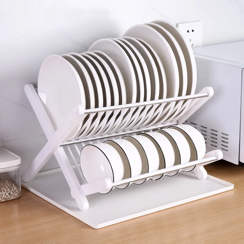 Folding Storage Rack New Household Bowls and Discs Drain Storage Rack