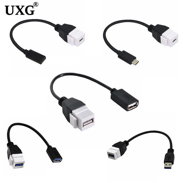 USB 3.1 Type-c usb-c Male Angle to USB 3.0 Mini-USB Micro USB 2.0 Female  adapter Data charger connector Cable 20cm 0.2m - AliExpress