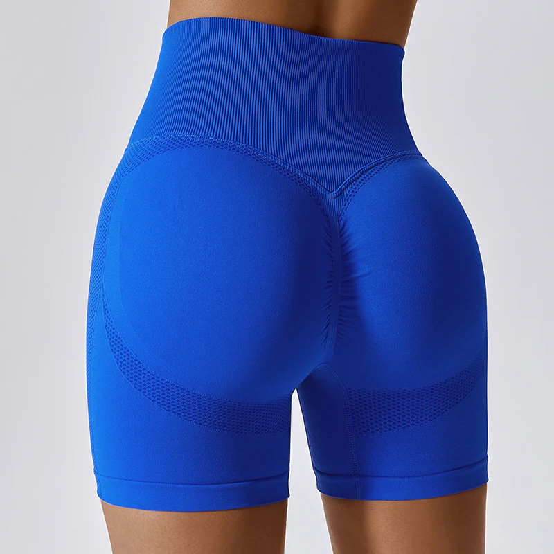 Seamless Sports Shorts Women High Waist Cycling Shorts Gym Workout Booty Scrunch Push Up Legging Yoga
