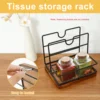 Napkin Holder Metal Table Napkin Holder with Weighted Base Multipurpose Napkin Salt and Pepper Dispenser for Kitchen Countertop 5