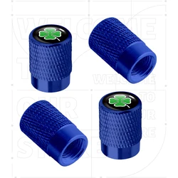Alfa Romeo Four - Leaf Clover Logo Aluminum Tire Valve Caps - Set of 4, Waterproof and Dustproof Air Stem Covers - 1set (3)