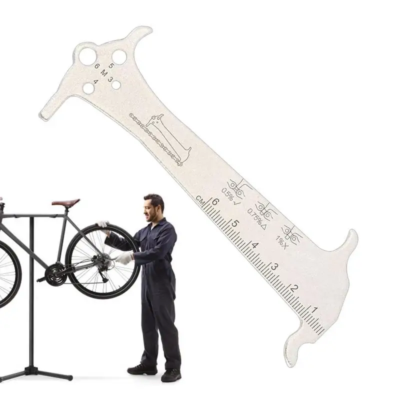 

Bike Chain Gauge Bicycle Chain Wear Indicator Gauge Ruler Shiny And Burr-Free Measuring Tool For Chainsaw Chains Bicycle Chains