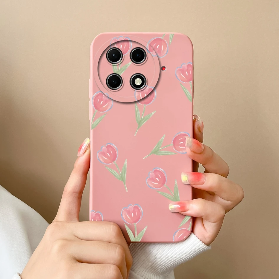 Artistic Pattern Liquid Silicone Soft Slim Phone Case - 6.78-inch Bumper Protection