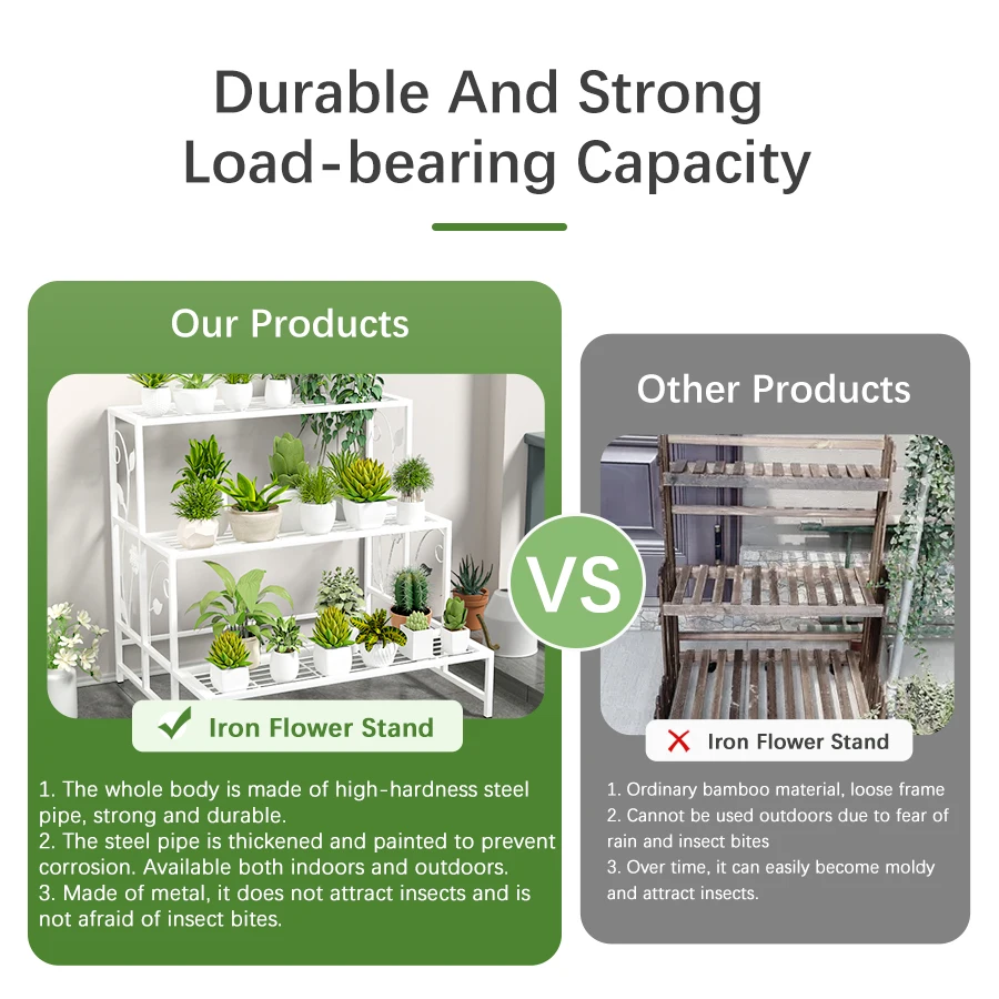 Plant Stand Iron Shelves Flower Floor Multi-layer Balcony Living Room Flower Pot Rack Estantes Para Plantas storage rack plant stand