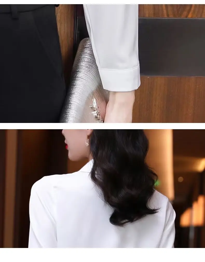 Basic Office Lady Solid Color Shirt Female Clothing Elegant Fashion V-Neck 2023 Spring Autumn Commuter Korean Long Sleeve Blouse