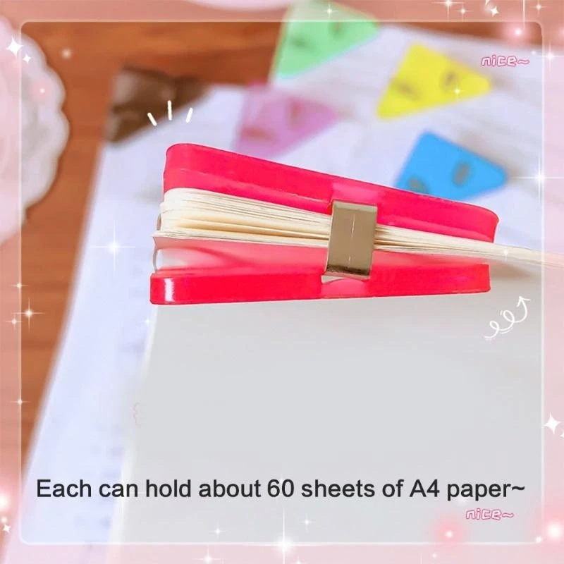 종이 조직을 위한 10Pcs 재사용 가능한 코너 클립 녹슬지 않는 플라스틱 디자인 친화적인 파일링 액세서리
