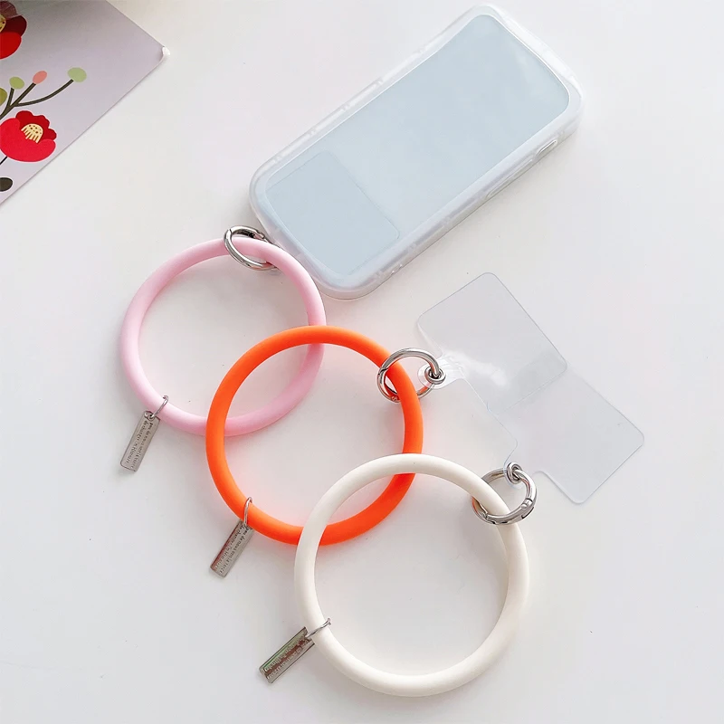 Soft Big O Shaped Silicone Loop Candy Color Wrist Key Ring