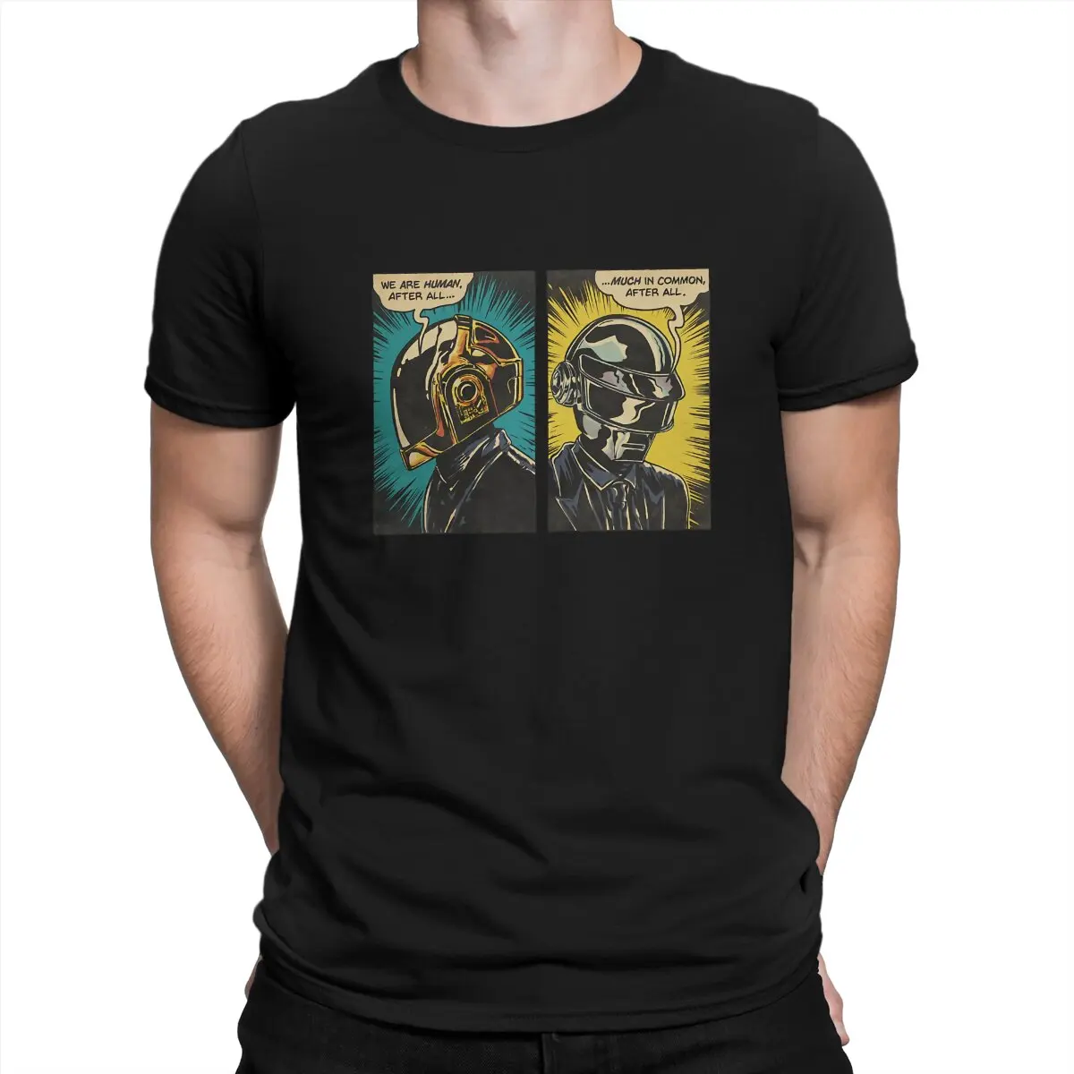 

Daft Punk Electronic Music Band Polyester TShirts Human After All Personalize Men's T Shirt New Trend Tops
