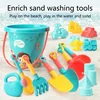 Children Sand Toys 18PCS Summer Beach Game Sand Bucket Shovel Silicone Sandbox Outdoor Water Fun Beach Toys kid gifts 2