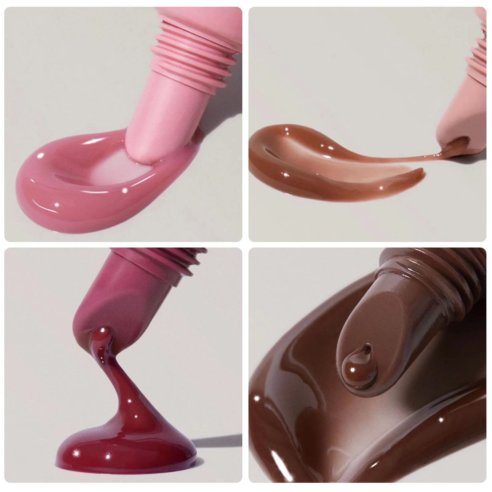 Lip Makeup Moisturizing Mirror Water Light Lip Gloss Nude Brown Lip Oil Plumping Liquid Lipstick Transparent Cosmetics