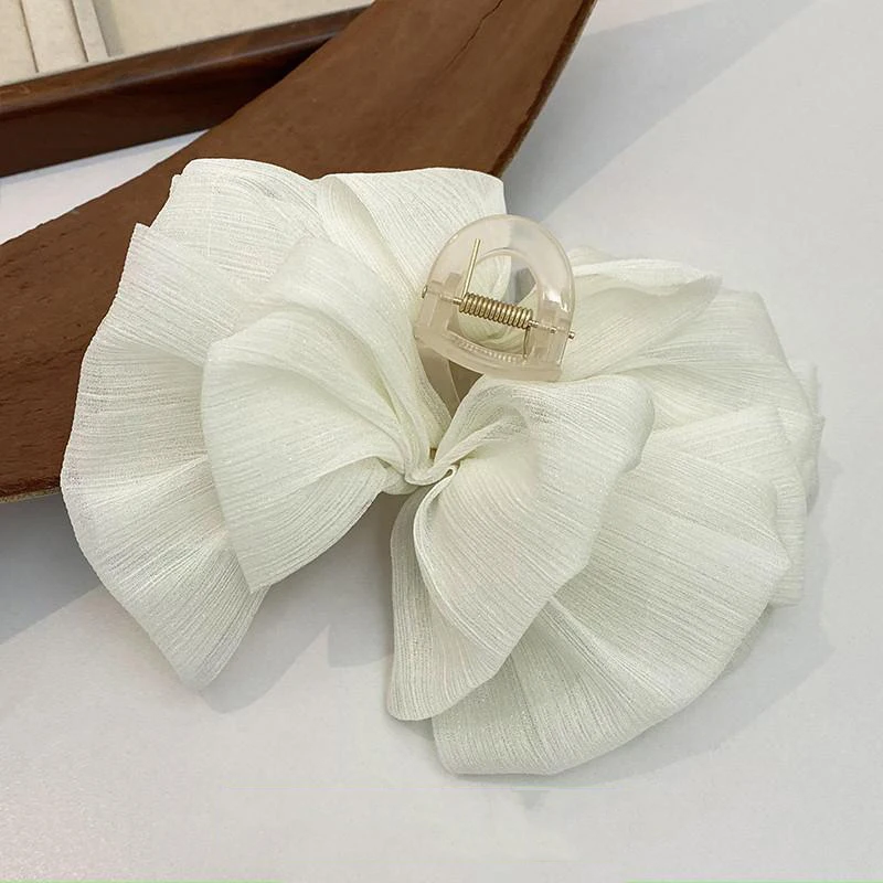 Elegante Temperament Mesh Große Haarspange für Frau Hinterkopf Hai Clip Mode Mädchen Haarklemme – Detail 6
