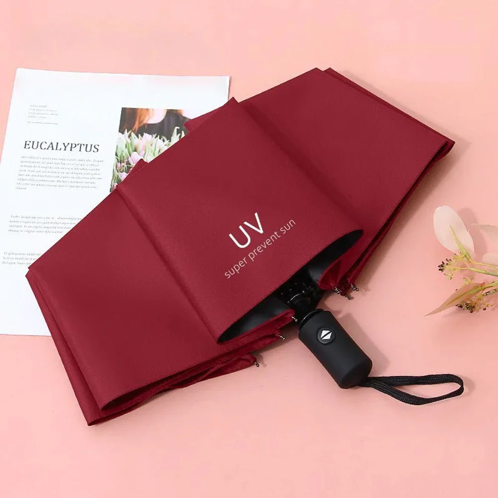 Windproof Travel Umbrella Wind Resistant Small-Compact Light Automatic Strong Steel Shaft Mini Folding and Portable
