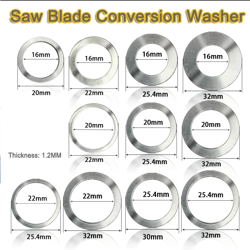 Shaft Collar Ring Saw Blade Variable Diameter Ring 16 turns 20/22/25.4/30mm Angle Grinder Inner Hole Washer