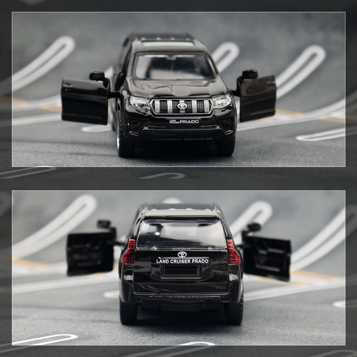 1/43 Toyota Land Cruiser Prado Car Toy For Children Diecast Metal Sport SUV Miniature Model 1:43 Pull Back Collection Gift Boys 4
