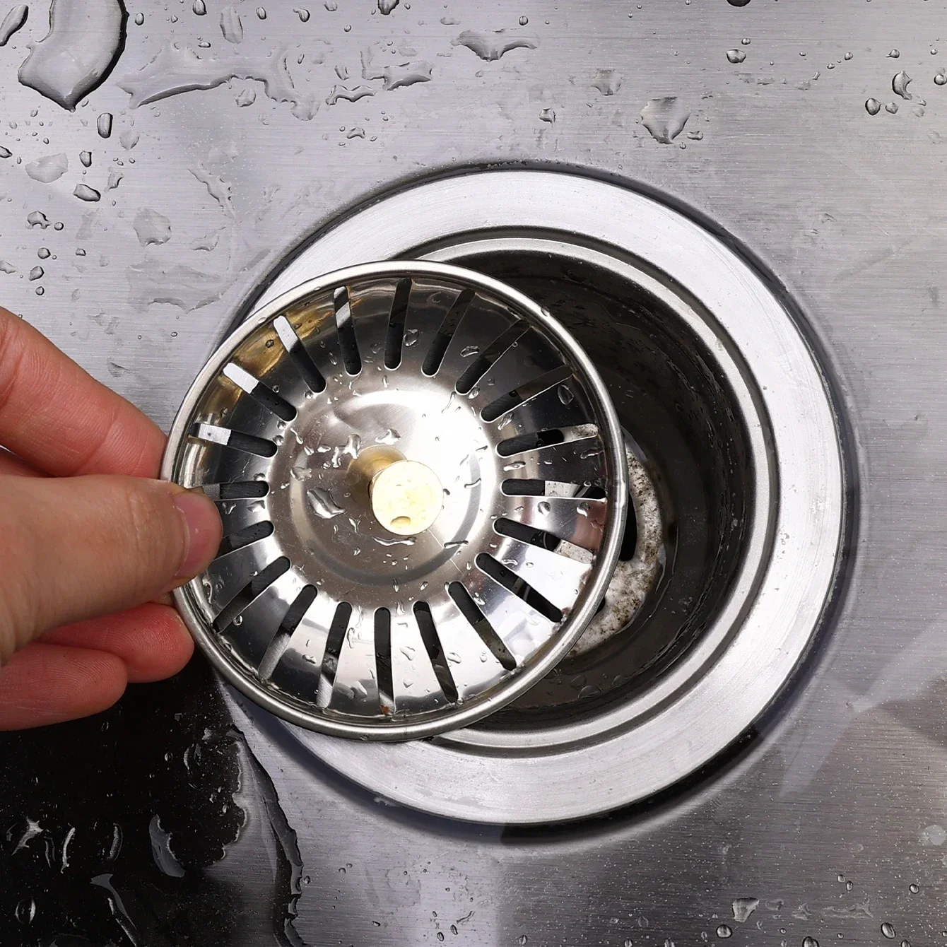 Kitchen Sink Sewer Strainer Basin Drain Stopper Stainless Steel Mesh Filter Waste Hole with Handle Stopper Basket Screen Hole sink filter kitchen sink filter sink strainer kitchen sink strainer