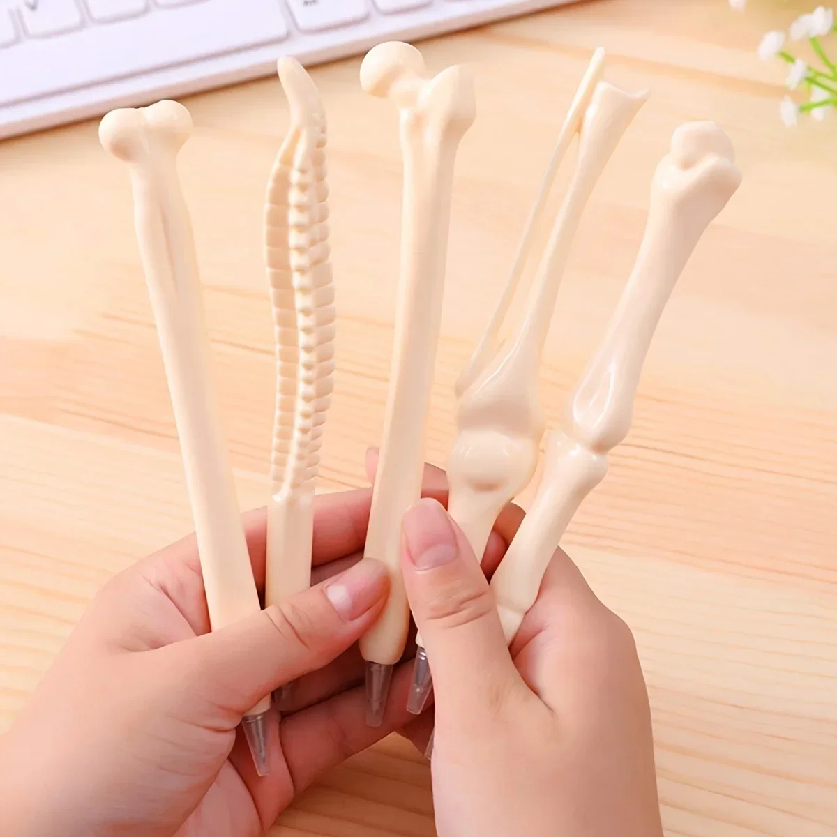 5pcs-Creative Bone Ballpoint Pen Students Personalized Funny Bone Ballpoint Pen Creative Signature Pen