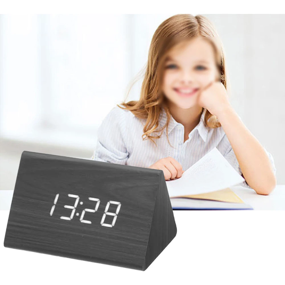 Package Content 1 Data Cable 1 Instructions 1 Wooden Alarm Clock Wooden Wood Clock LED Alarm Digital Desk Clock 6