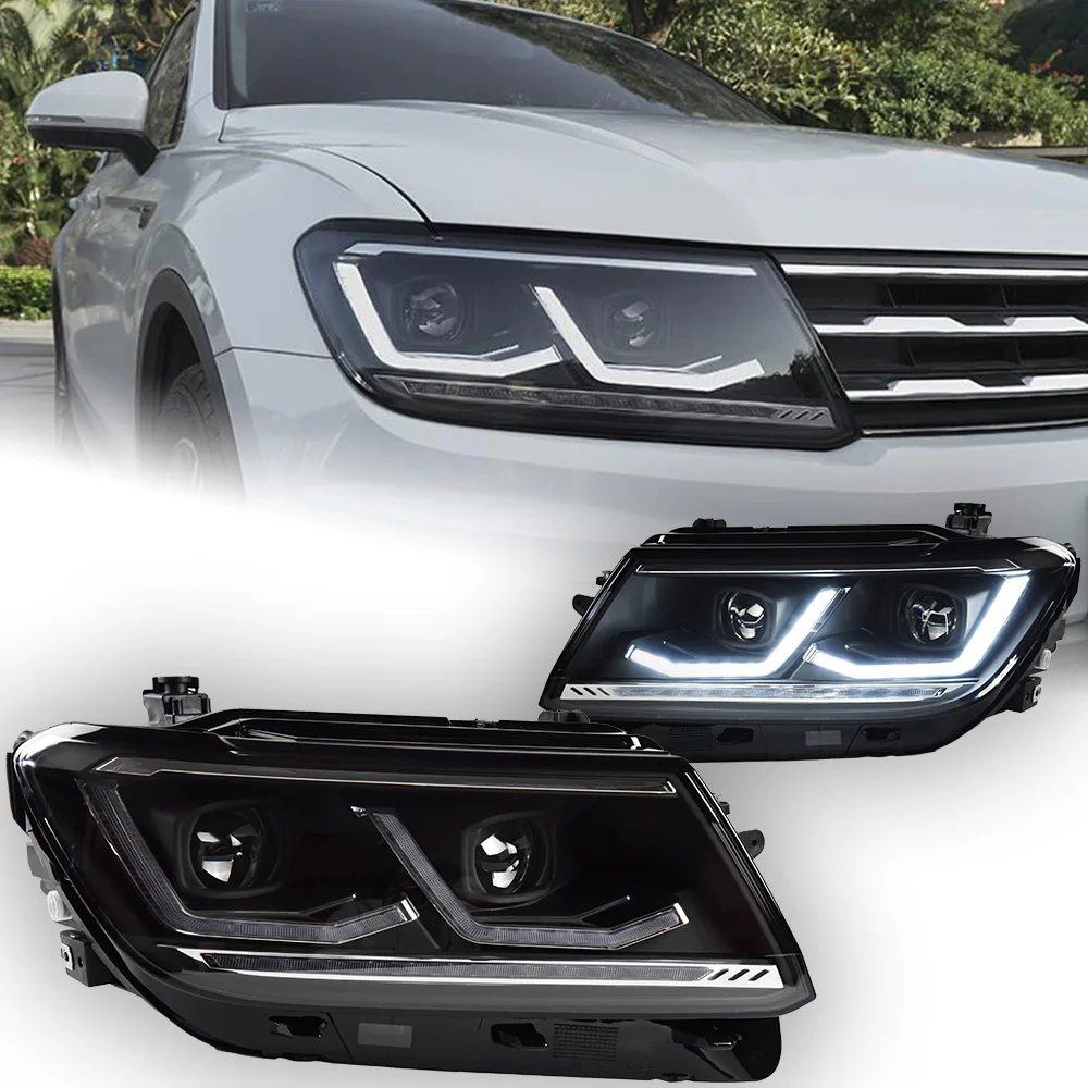 

Car Lights for VW Tiguan Headlight Projector Lens 2017-2020 Angel Eye Signal Head Lamp LED Headlights Drl Automotive Accessory