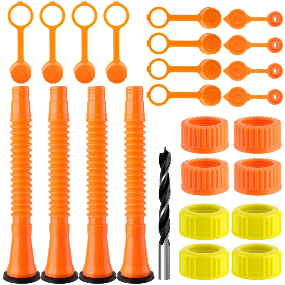 Cyrico Gas Can Spout Kit (3-Pack) - Flexible Nozzle + Anti-Spill Vent