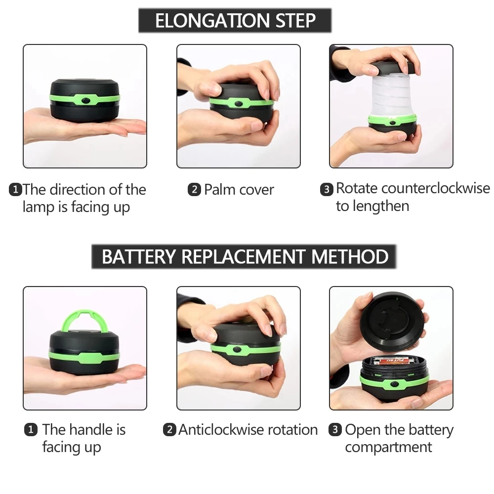 Camping light Camping lamp Portable lanterns Camping lantern Emergency lights New Telescopic Foldable LED Camping Light Portable Tent Light Night Emergency Camping Lantern Use AA Battery