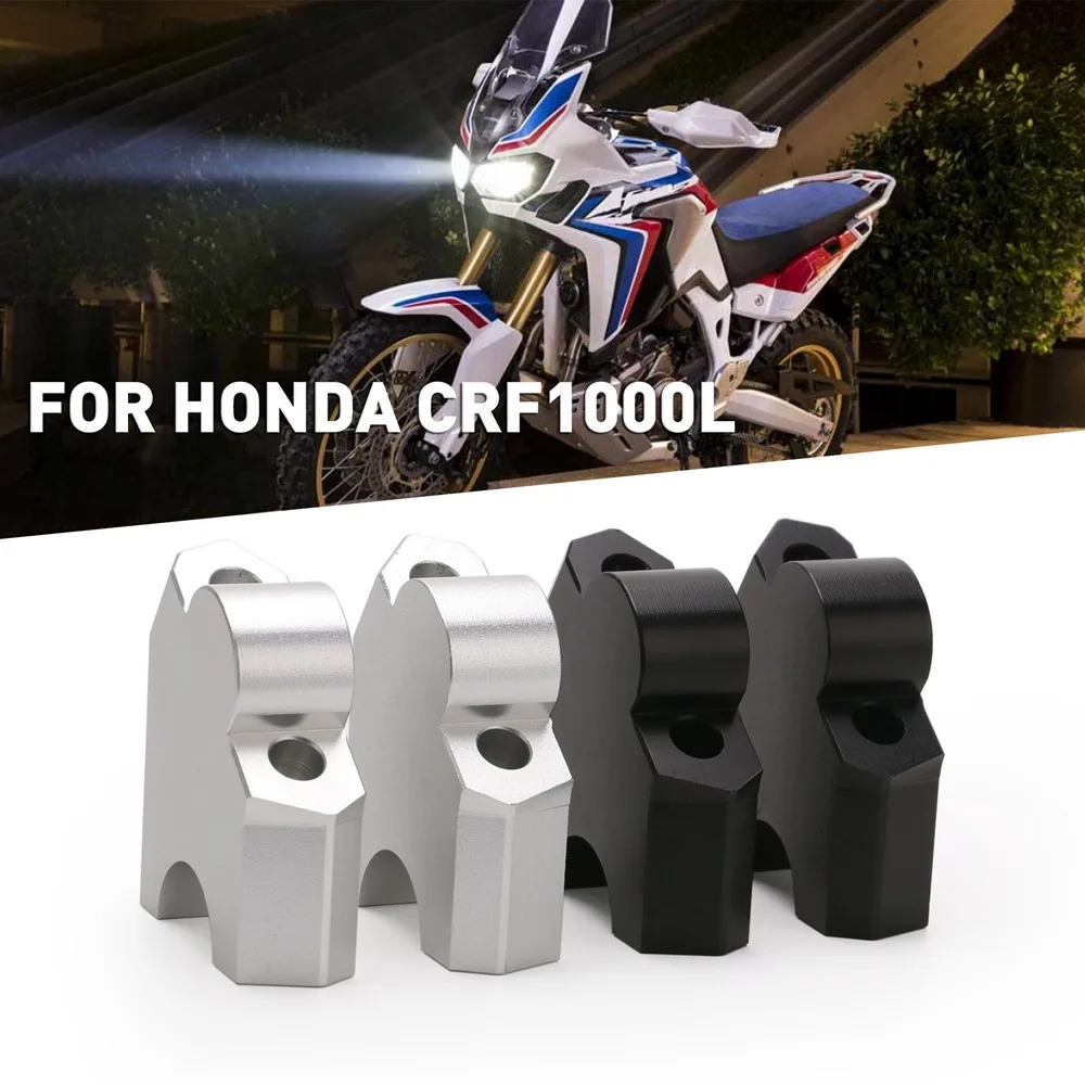 

For Honda CRF1000L CRF 1000 L Africa Twin DCT 2016-2020 Motorcycle CNC Handlebar Riser Up Back Higher Extend Adapter Bracket Kit