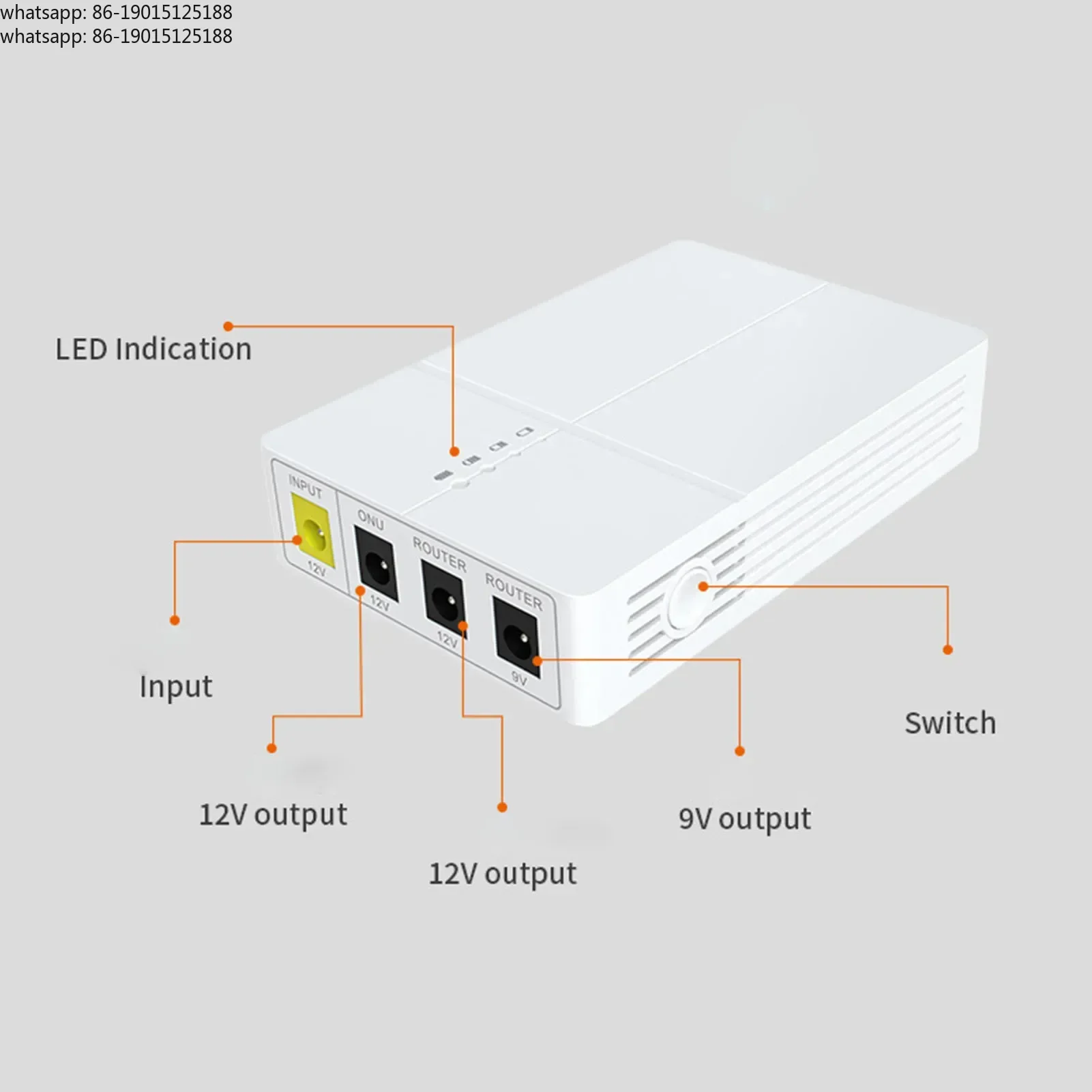 미니 UPS 카메라 백업 6000mAh 대용량 무정전 전원 공급 장치 라우터 모뎀용 무정전 전원 공급 장치