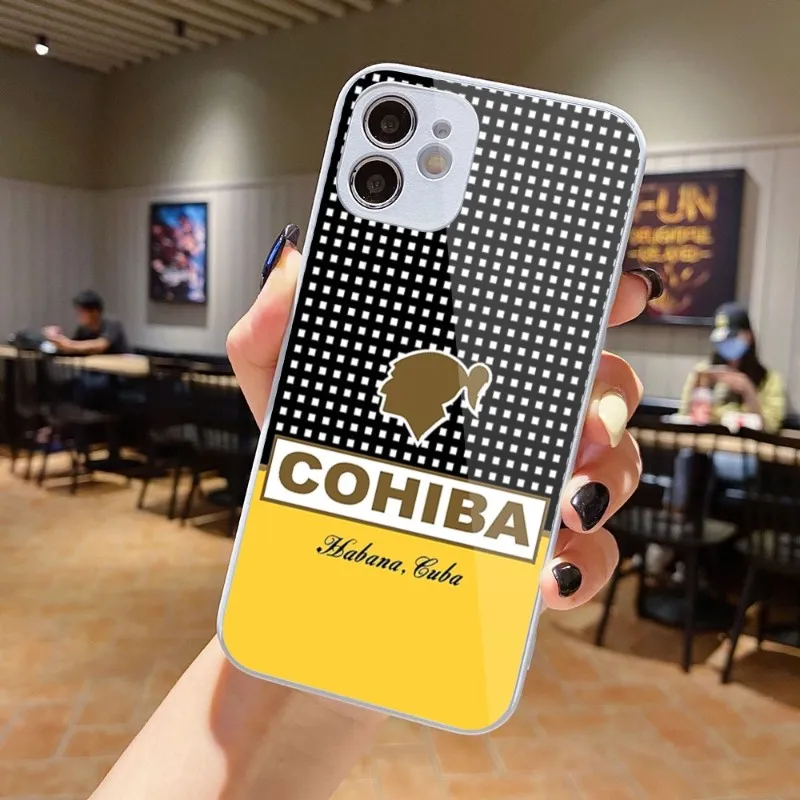 Custodia Per Smartphone Cuba Cohiba Per Iphone 14 13 12 11 Pro Max X Xr Xs 8 7 Plus Cover Per Telefono In Vetro Liquido Funda