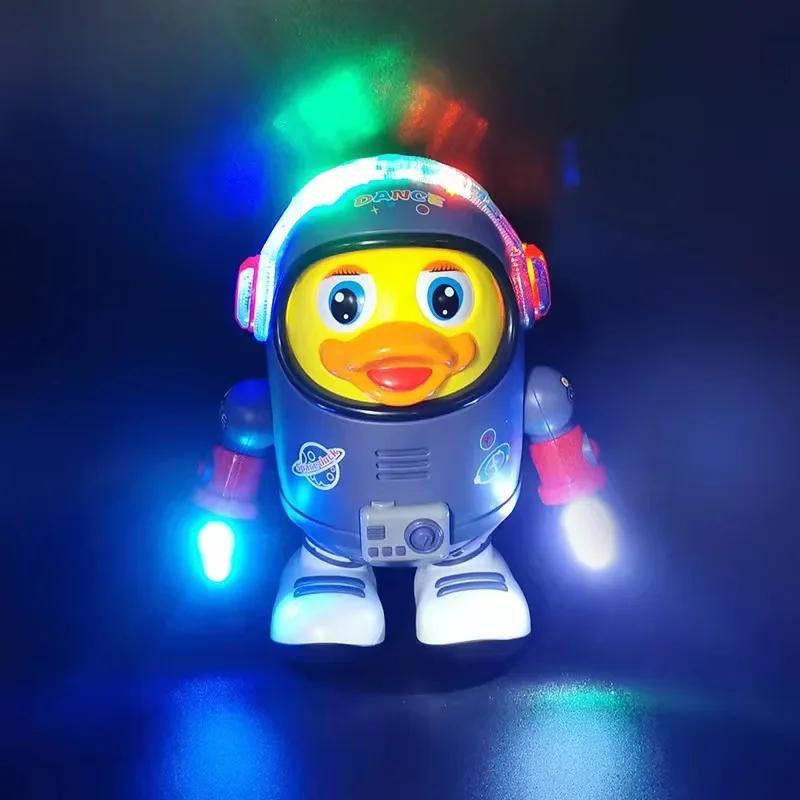 Dancing Panda Robot Toy Electric Plush Children's Plaything with Light Music Vendor Stall Space Duck Trendy Toy from China