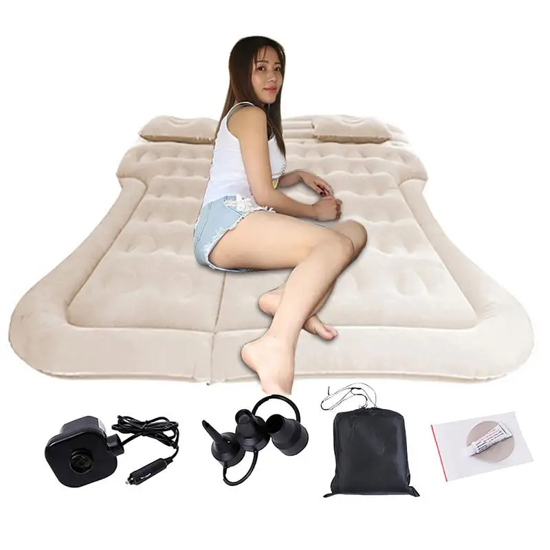 

Car Air Mattress Backseat Car Bed Travel Mattress Inflatable Thickened Car Air Bed With Air Pump Portable Sleeping Pad Mattress