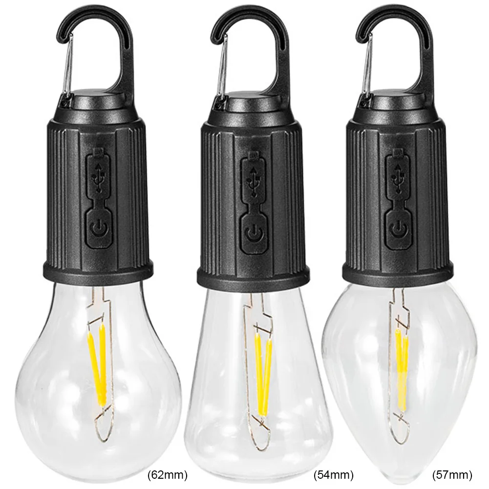 LED Camping Lamp with Hook Portable Camping Light 600mAh Mini Hook Emergency Light Type C Charging Waterproof for BBQ Exploring