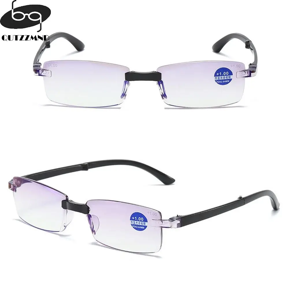 

Anti-Blue Light Foldable Reading Glasses With Glasses Case Urltra-Light Eye Protection Men Women Elegant Comfortable Eyeglasses