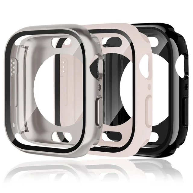 Protecteur d'écran complet à 360 degrés pour Apple Watch, couvercle étanche pour iWatch 46mm 45mm 44mm 41mm 42mm 40mm 11 10 9 8 7 6 5 4 SE 1