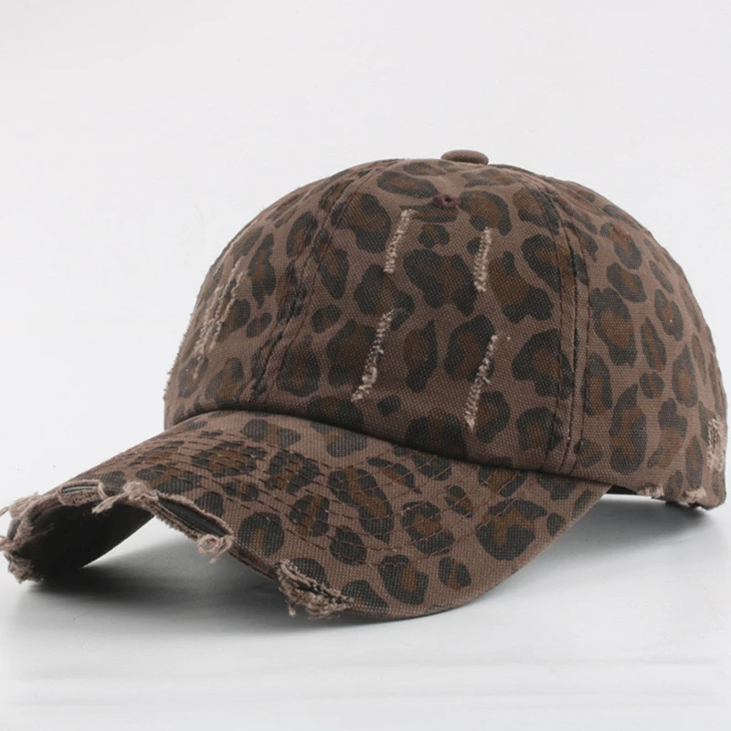 Heißer Verkauf Y2K Mode Leopard Print frauen Baseball Kappe Sommer Im Freien Sonnencreme Hut Weibliche Trendy Kappe – Detail 4