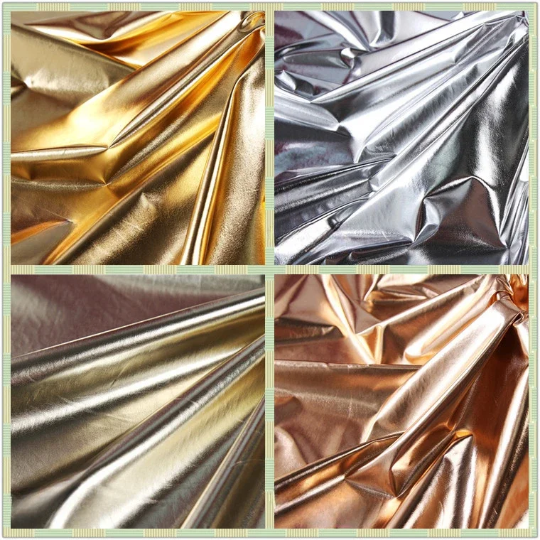 

Iridescent Spandex Fabric Stretch Gold Silver Bronzing Fabric for DIY Stage Cosplay Costume 145cm Wide Sold By Meter