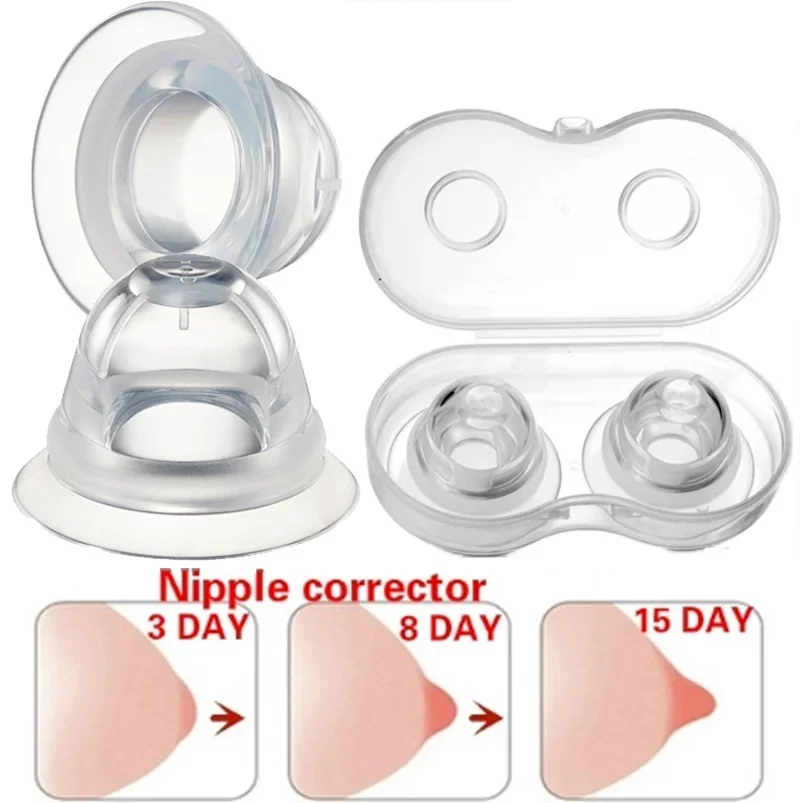 Soft Silicone Nipple Corrector Nipple Suckers Suction Aspirator Puller Flat Inverted Retraction Treatment Redress,nipple sucking corrector