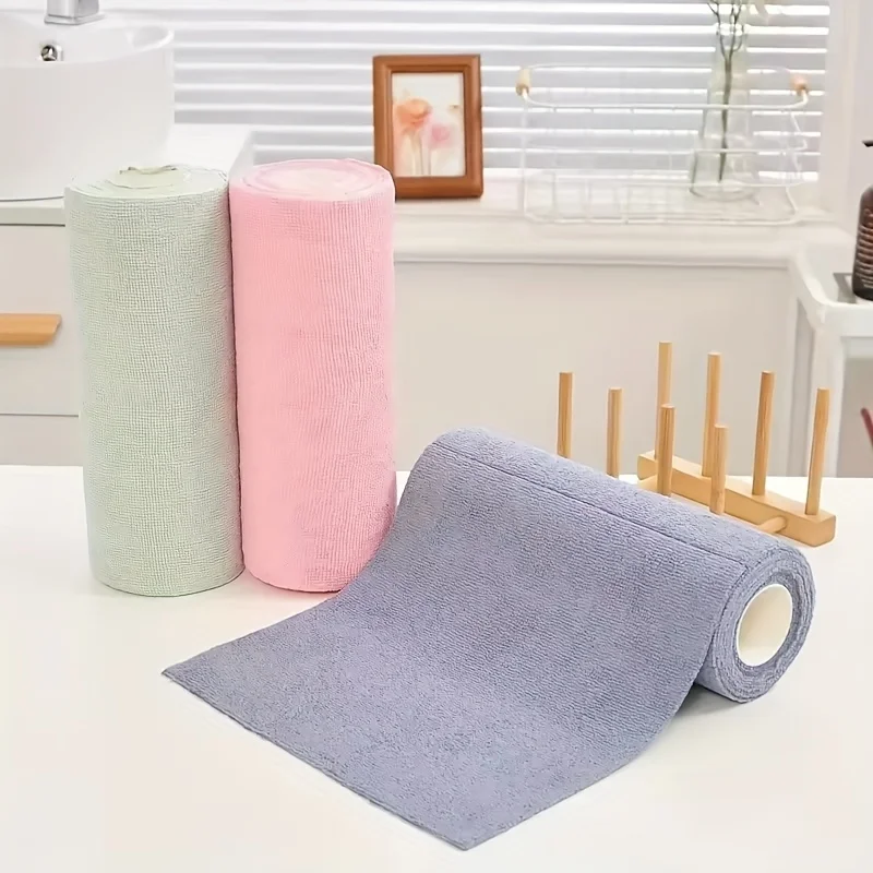 20 Sheets/Roll Microfiber Dishcloth – Multi-Functional Double-Sided Kitchen Cloth, Ideal for Utensil Cleaning, Kitchen Accessory 5