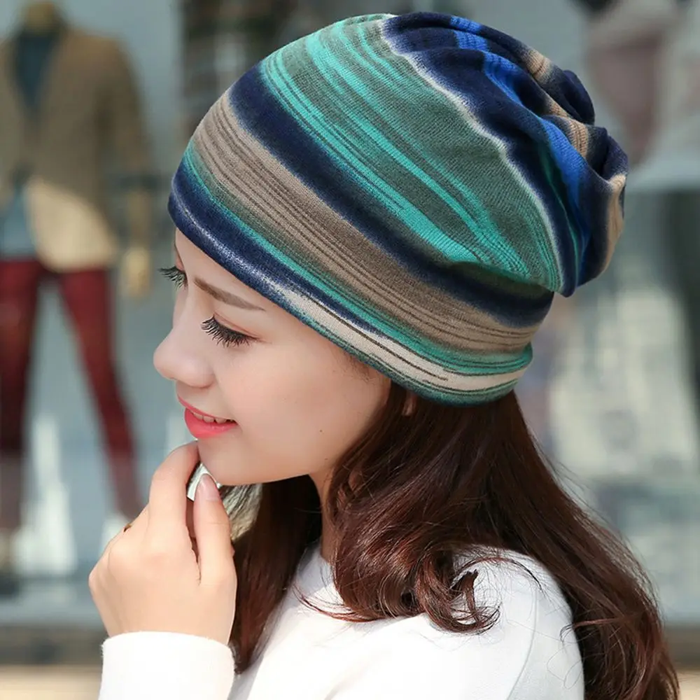 Leisure turban hat Hats keep warm in autumn and winter, Korean version of the trendy Baotou hat lovers bib multi-function hood
