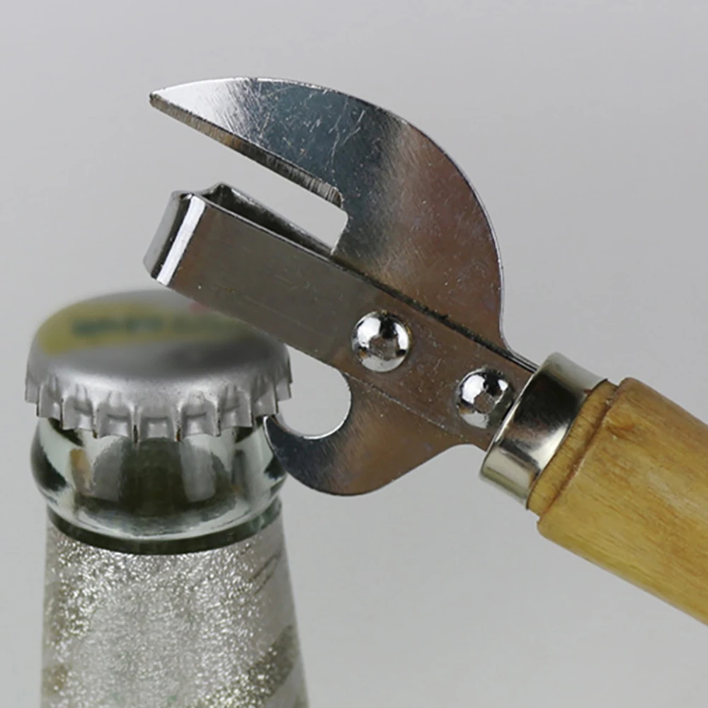 Stainless Steel Professional Beer Opener Safety Hand-actuated Can Side Cutter Easy Grip Manual Knife Kitchen Accessories Tools