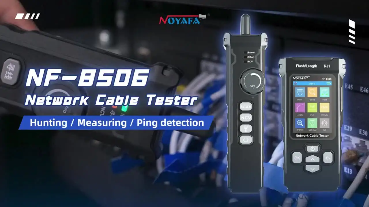 Тестер сетевого кабеля NOYAFA NF-8506 поддерживает тестирование