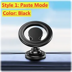 Universal Magnetic Car Phone Holder Stand - Premium Hands-Free Mount for GPS and Mobile Devices (Paste black)