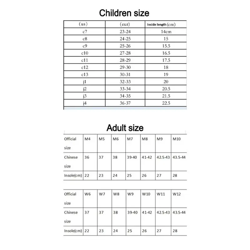 Childern size