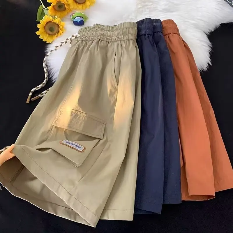 Men's y2k Summer Casual Cargo Pants Sportswear Fitness Quick Dry Jogger Beach Shorts Pants Outdoor GYM Korean Clothes 2024