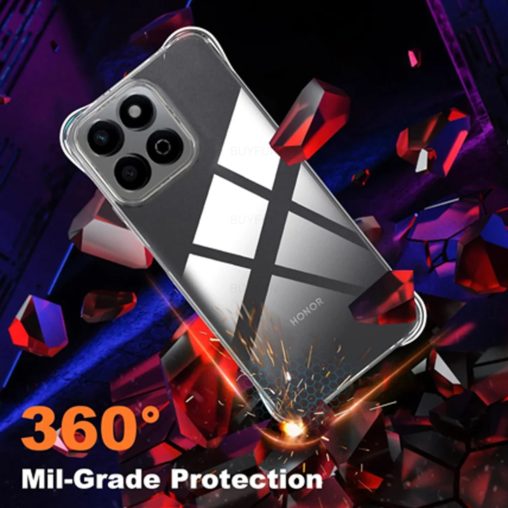Phone Case Phone Protector Cover Honer 200 Smart X7c Case Transparent Coque Silicone Cover For Honor 200 Smart 5G HonorX7c 4G Shockproof Bumper Fundas 200Smart